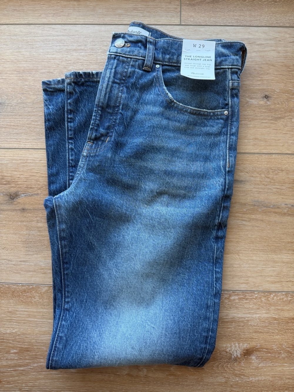 Madewell Women's Straight Leg Jeans in Medium Blue Wash